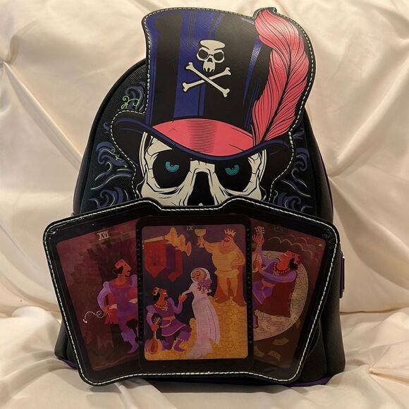 Loungefly Princess & The Frog Dr Facilier Glow Lenticular Mini Backpack & Wallet - Picture 3 of 17